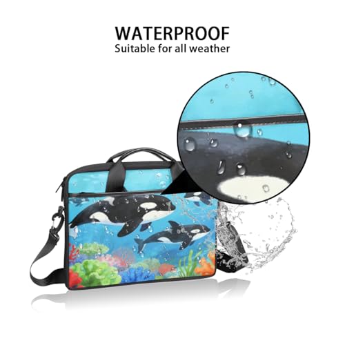 Bolso para laptop con diseño de ballena, 14-15 pulgadas miniatura 3
