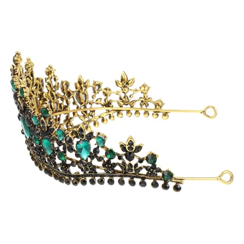 Tiara de novia estilo barroco y corona delicada de gemas para fiestas temáticas y bodas
