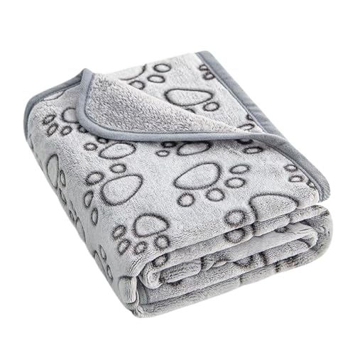 Manta de Pata de Perro – Manta de Tela Polar esponjosa para Mascotas, Material de Felpa cálido Transpirable, Agradable para la Piel | Estera Lavable para Dormir Suave para Cachorro, Gatito, so