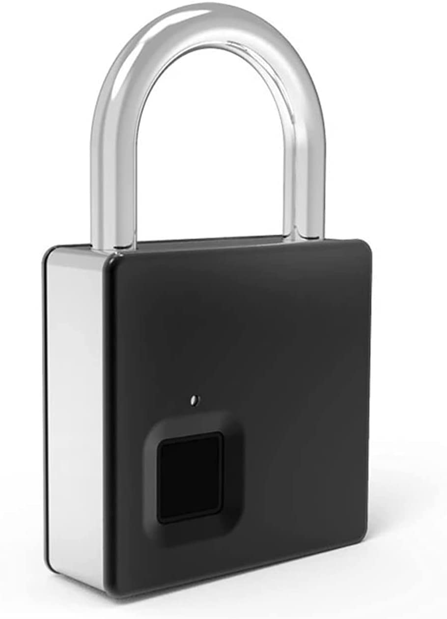 Candado de Huellas Dactilares, USB Candados Inteligentes Recargables, Cerradura sin Llave portátil for el casillero, Mochila, Maleta, gabinete, Bloqueo de Huellas Dactilares de aleación de Zinc