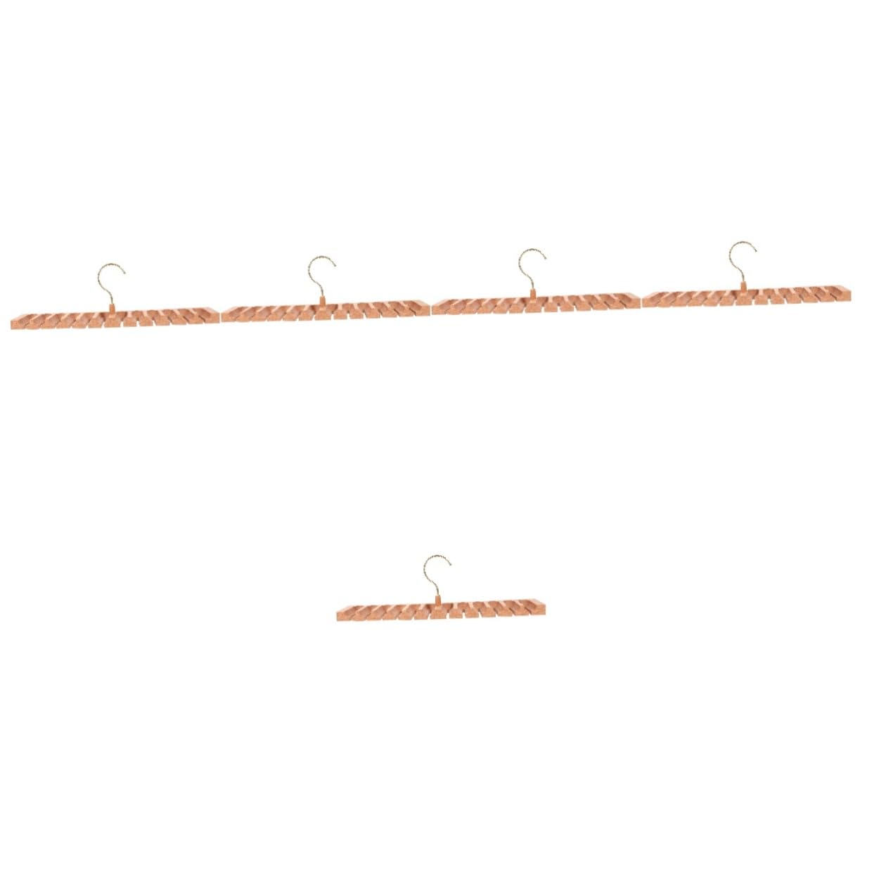 Cintre rotatif pour écharpe et ceinture, pack de 5 supports pour un rangement d'armoire net