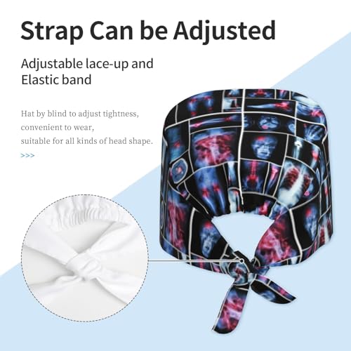 Image of Breathable Working Cap with Adjustable Sweatband Scrub Cap for Men /Women