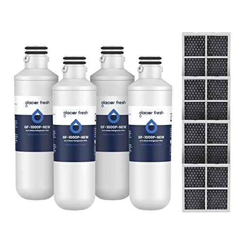 GLACIER FRESH LT1000PC Water Filter and LT120F Air Filter Replacement 4+4