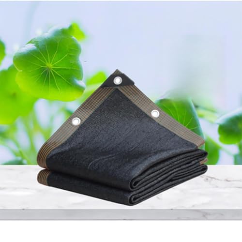 Malla Sombra con Ojales 3x4 Vela Sombra Reforzada Techo Toldo Parasol Camping Jardin Malla Sombreo Toldo para Jardín, Patio, Balcón, Camping, Exteriores Pérgola,black-5x12m