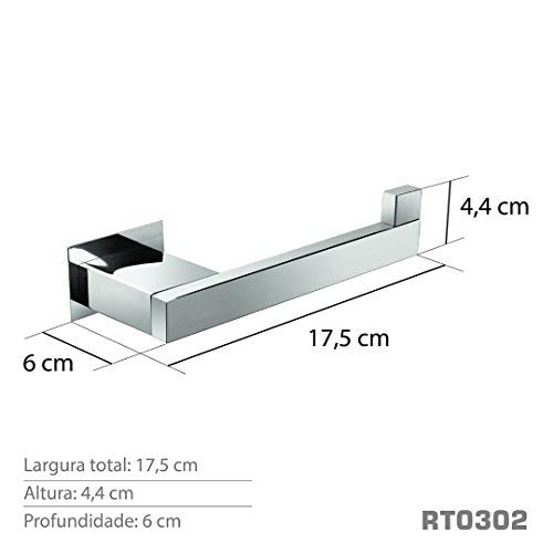 Papeleira Inox Grafite - Kromus RT0302G