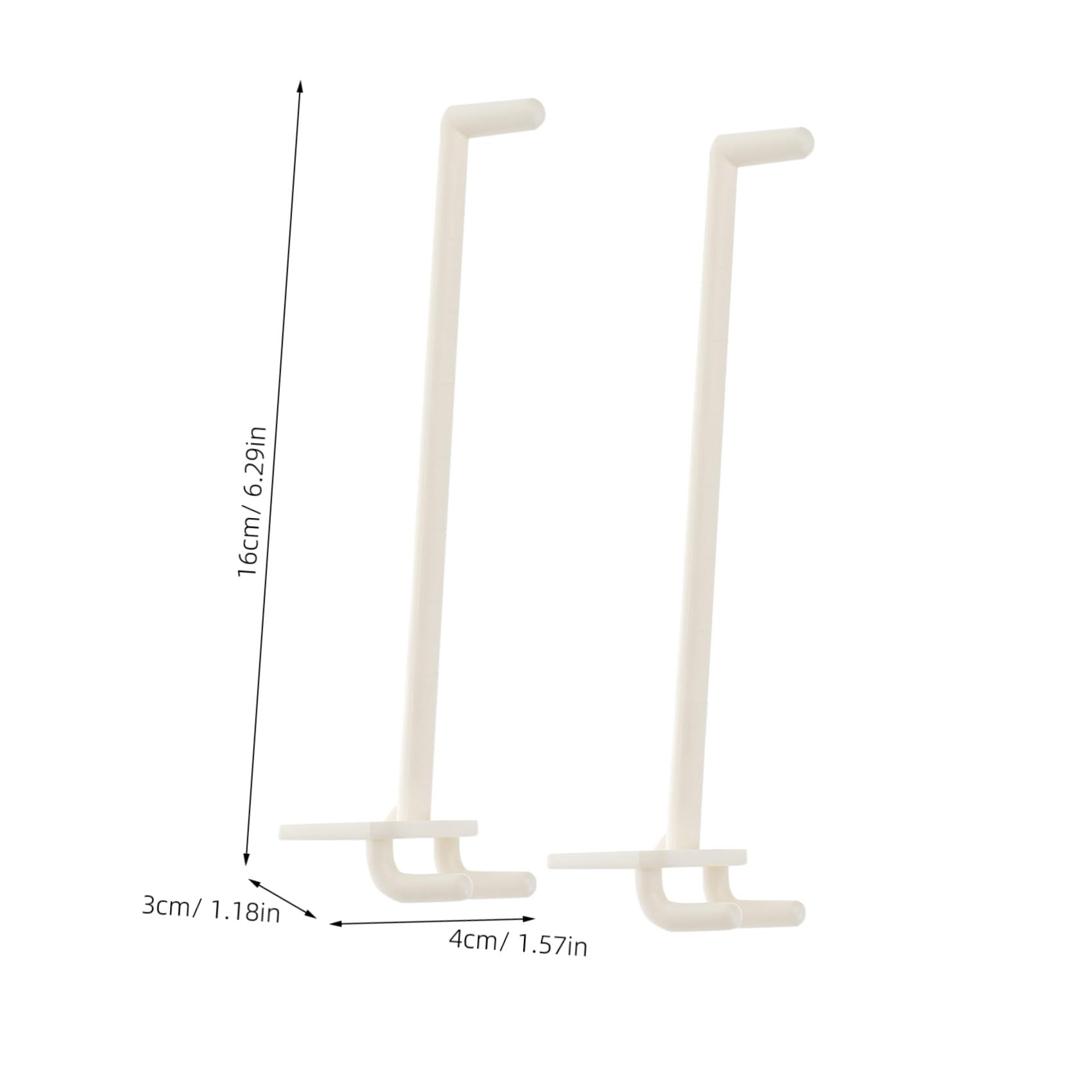 Housoutil Ganci per Pannelli Forati Portautensili Abs Beige 100 Pezzi
