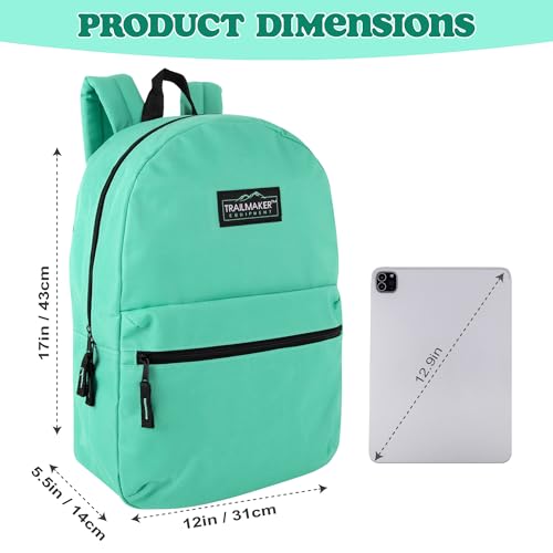 Image of Trail maker Classic 17 inch Backpacks with Adjustable Padded Straps | School Backpacks for Girls, Boys