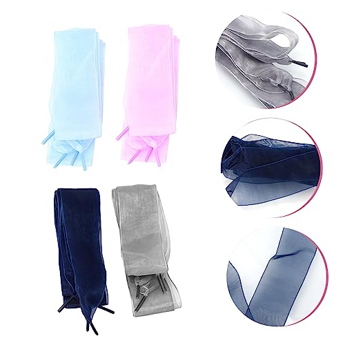 Decorative Ribbon Shoelaces for Women Long Fashionable Shoe Accessories Grey and Durable and Stylish for4