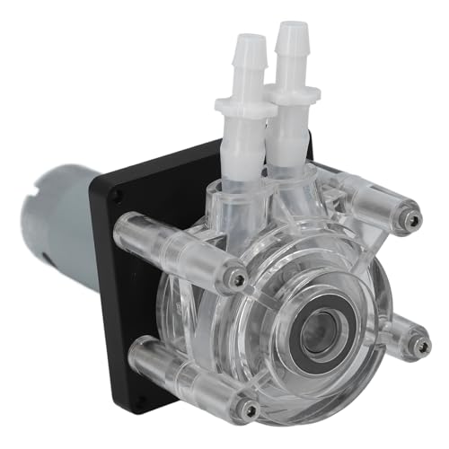 Spacnana Motor de Bomba Peristáltica de Alto Flujo DC24V, Motor de Reducción de Engranajes Planetarios Totalmente Metálico con Velocidad de 3000 Ml/min para Bombas de Jarabe y Máquinas de Llenado de