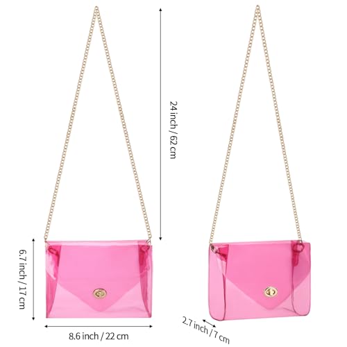 Image of HAOGUAGUA Clear Purse for Women, Clear Bag Stadium Approved, See Through Clear Handbag for Concerts Sports Events