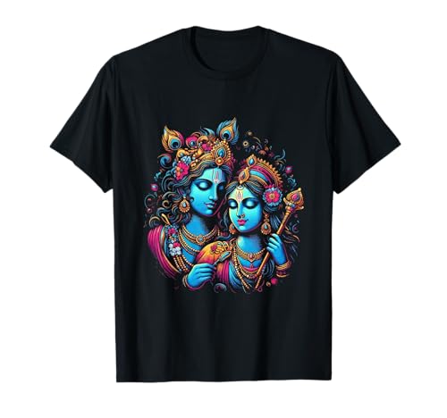 Seigneur Shri Krishna Radha Rani Radhika Krishna Amoureux T-Shirt