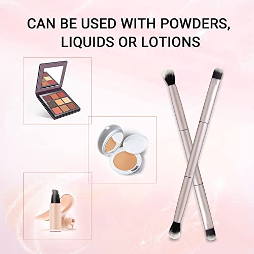 36 Pcs Eye Shadow Brushes Double-Ended Eye Shadow Brush 2 In 1 Makeup Brush Concealer Brush Pointed Eyeshadow Applicators Smudge Brushes Dual End Brushes Make Up Brushes Under Eye Blending Brush #TOP3