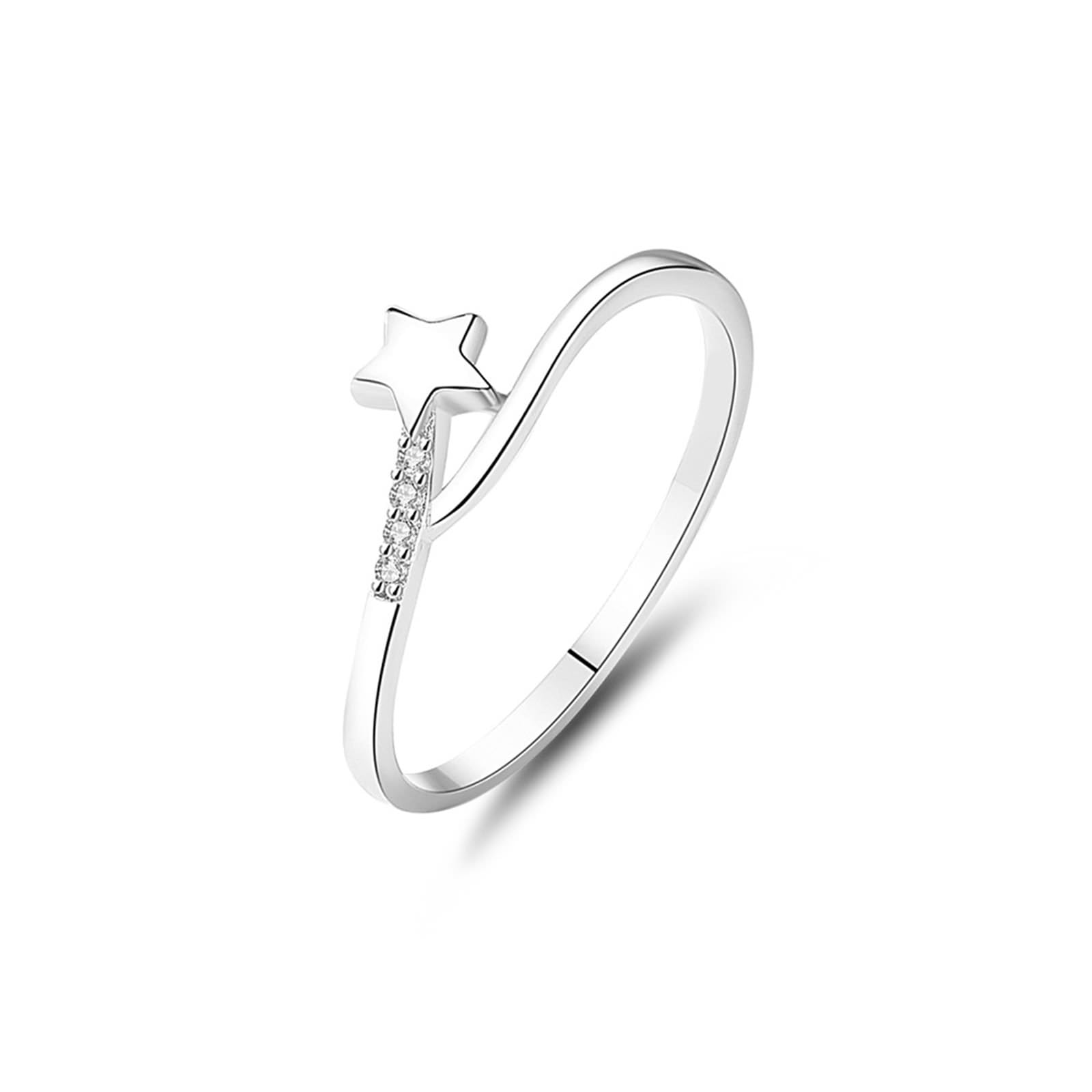 KnSam Prawdziwe pierścionek zaręczynowy 18K 750 żółte złoto, pierścionki partnerskie gwiazda z diamentem, obrączki ślubne PT950 Platinum, rozm. 47-65