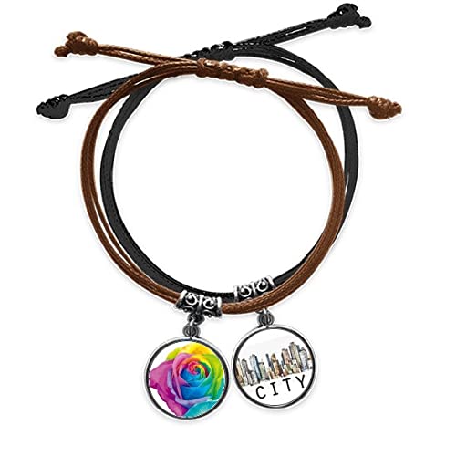Bracelet arc-en-ciel gay et lesbien en cuir pour les défilés