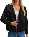 Size: Runs large, Suggest ordering a size down. Unique Button Design:Cropped, slightly dropped shoulders, long sleeves, straight to hips, innovative button closure neckline (combines a round neck and lapel through 2 buttons - Offers 2 looks in 1) , l...