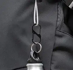 4 peças de mosquetão S, clipes de zíper antifurto, travas de zíper para mochilas, bolsas, chaves, mala, viagem, acampamento