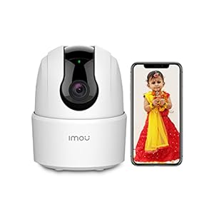 Imou 360° 1080P Full HD Security Camera White,Human Detection,Motion Tracking,2-Way Audio,Night Vision,Dome Camera with Extended WiFi RJ45 Connection,Alexa Google Assistant,Up to 256GB SD Card Support