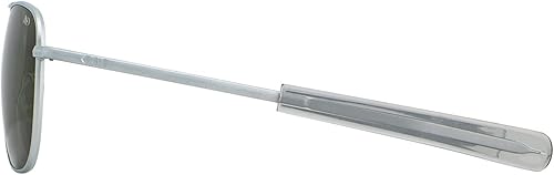 Miniatura 2 de AO Original Pilot Sunglasses - Matte Silver - Calobar Green SkyMaster Glass Lenses - Bayonet Temple - Polarized - 52-20-140