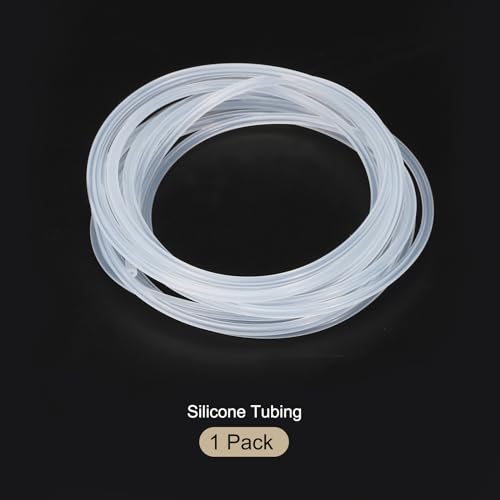 Rebower 5 m (16 stóp) rurki silikonowe 0,5 mm ID 2 mm OD przezroczyste przemysłowe plastikowe rurki z czystego silikonu do pompy zasysania drenażu nawadniania warzenia, 0,1 cm x 0,2 cm