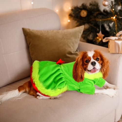 Disfraz de Navidad para perro Glitopper Verde lima Small miniatura 6