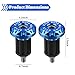 Norkmdi 2PCS Car Motorcycle Bar End Plug, Aluminum Alloy Motorbike Handlebar Grip End Caps, Motorbicycle Handlebar Expanding Locking Plug, Universal for Mountain Scooters Dirt Bike (Blue)
