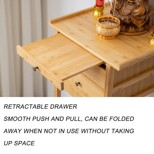 Table d'autel de méditation compacte pour centraliser vos rituels zen de 60cm - 6