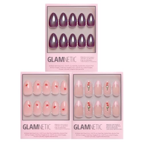 Glamnetic Press-On Nails Bundle - Sweet Treats | 3 Short