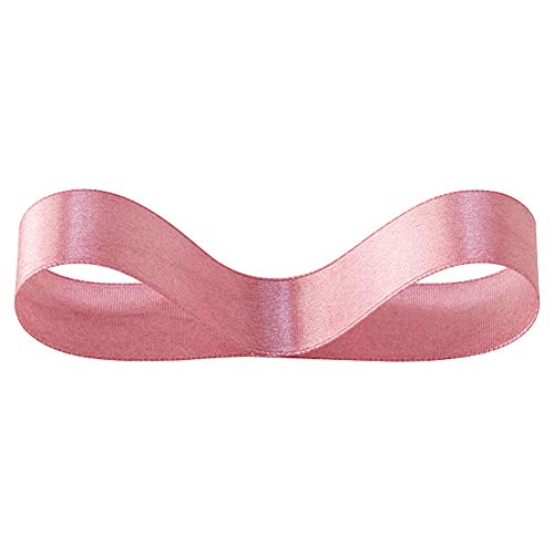 ヘッズ リボン 19㎜幅×20m巻 スモーキーピンク 1巻 サテン 片面 HEADS 1906R