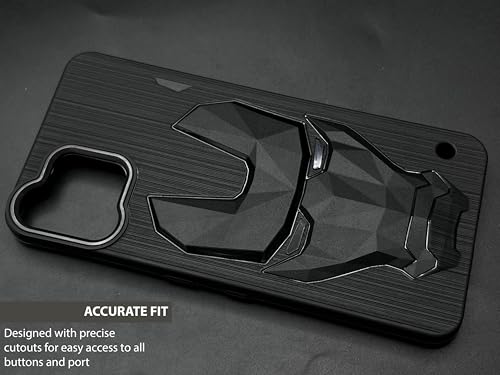 Image of NIUKIN Soft Back Case for Nothing Phone 3a Lite 5G | 3D Mask Case | Silicon TPU Shockproof Scratchproof Cover | Black