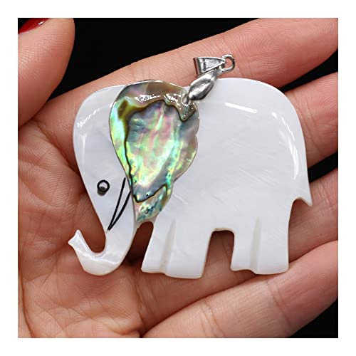 Pendentif en nacre blanche de qualité supérieure avec coquillages porte-bonheur