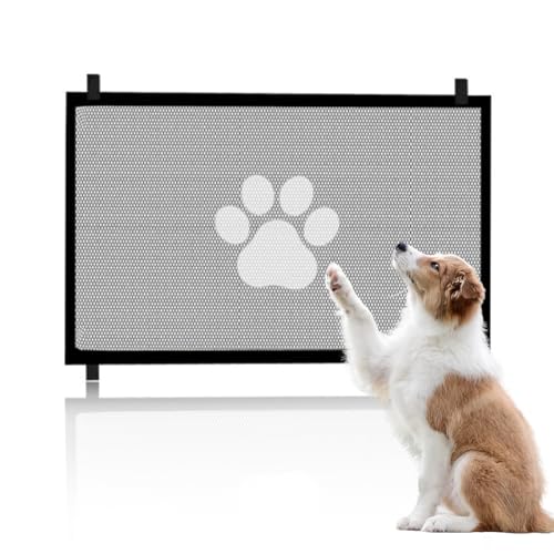 THQAE 1 Pcs Cancello Sicurezza Cani Gatti Animali Domestici, 110x78 Cm, Scale Porte Esterno Recinto, Portatile Pieghevole Universale, Cancelletto per Bambini Estensibile, Porta Divisorio Cancelletto