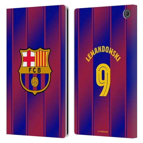 Housse cuir Amazon Fire Max 11 contre les rayures maillot Lewandowski Barça