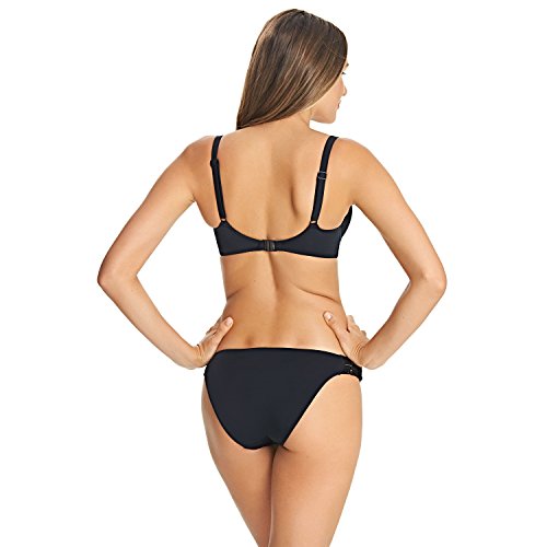 Freya Women\'s Macramé Sweetheart Padded Underwire Bikini Top, Black, 34F