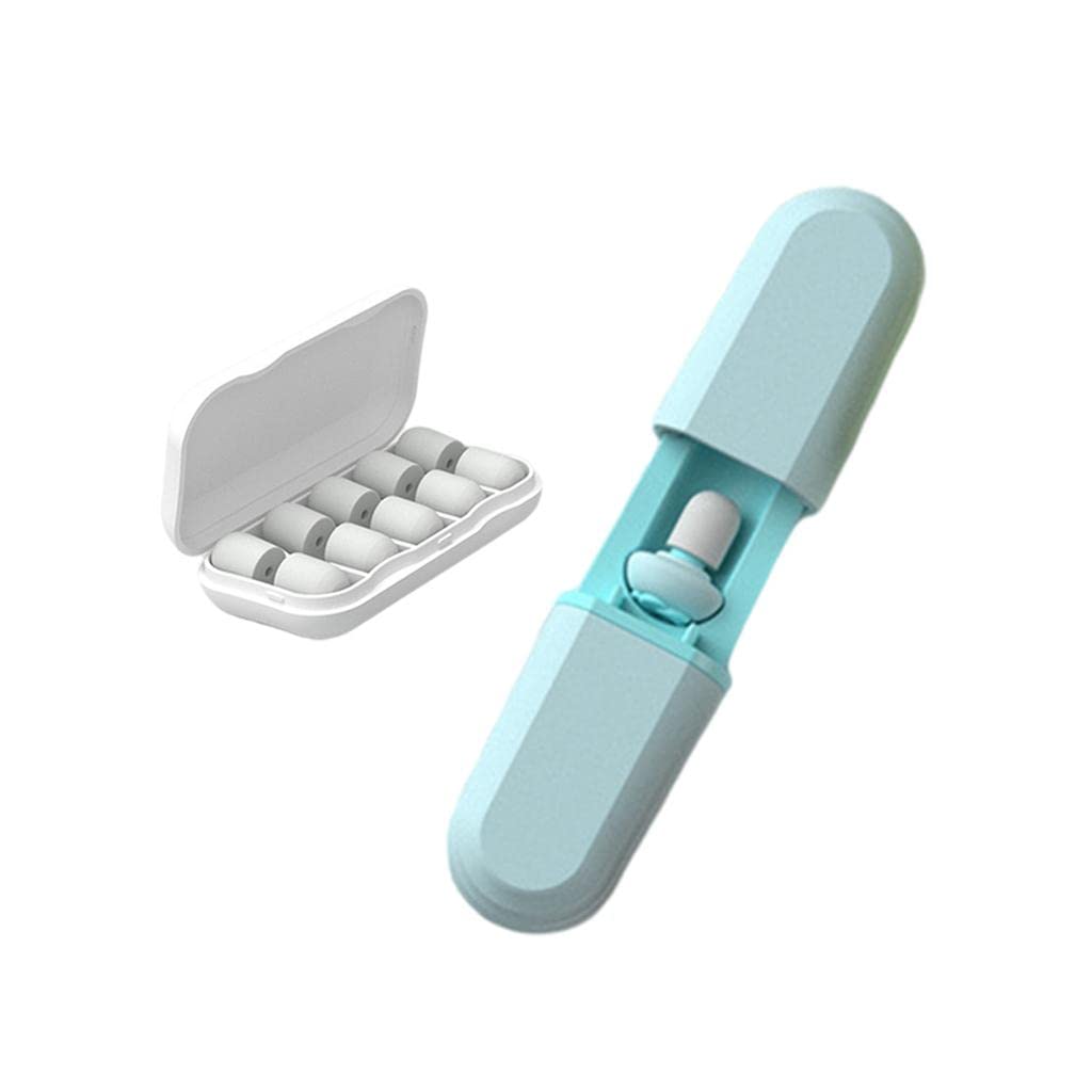 Enakshi Silicone Ear Plugs with 10 Spongetips Noise Reduction for Travel Swimming Blue| Portable Audio & Headphones | Replacement Parts & Tools||-image-29