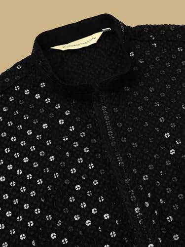 Image of Rajubhai Hargovindas Men Chikankari and Sequin Work Kurta
