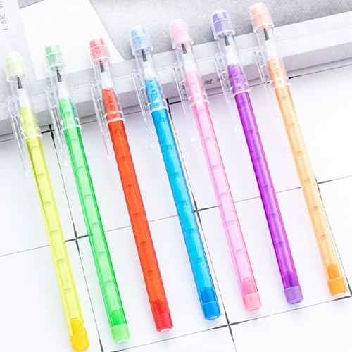 Set de 10 lápices apilables con borradores multicolor miniatura 5