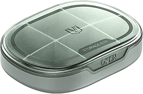 Boîte de médecine portable RJJ verte avec 6 compartiments de rangement - 2