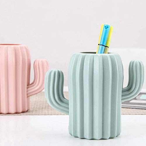 Portapenne Portapenne a Forma di pianta, portaoggetti in plastica per Studenti alla Moda e Creativo, Stanza Personalizzata Multifunzionale (Bianco)