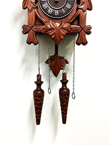 Rylai 232 Cuckoo Clock Vintage Large Wooden Wall Clock Handcrafted 13X9.5 Inch Brown thumb #7