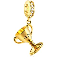 18K Gold Plated Champion Trophy Pendant