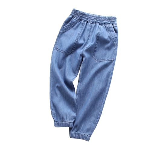 Boys Denim Jeans Tapered Leg Casual Trousers Slim Fit Cargo Joggers Comfortable Durable Stretchable Kids Pants