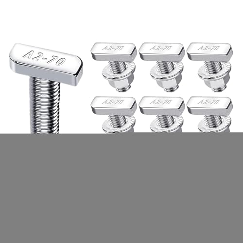 Tスロット ボルト キット - アルミニウムトラックTスロットナットスクリューキット | スムーズスライドハードウェア ソーラーパネル取付 ドアメカニズム 工場設備 家具建築向け