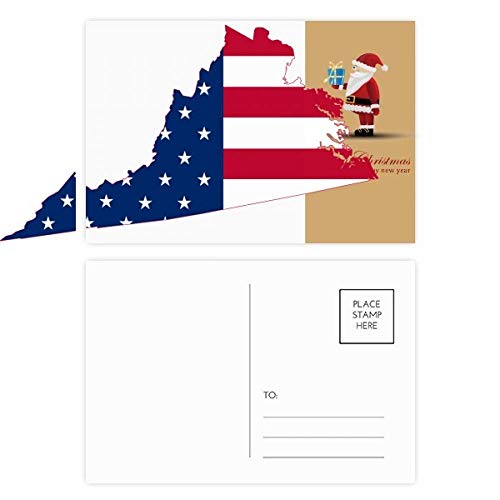 Cartes postales Virginia à rayures et étoiles pour vos messages de vacances