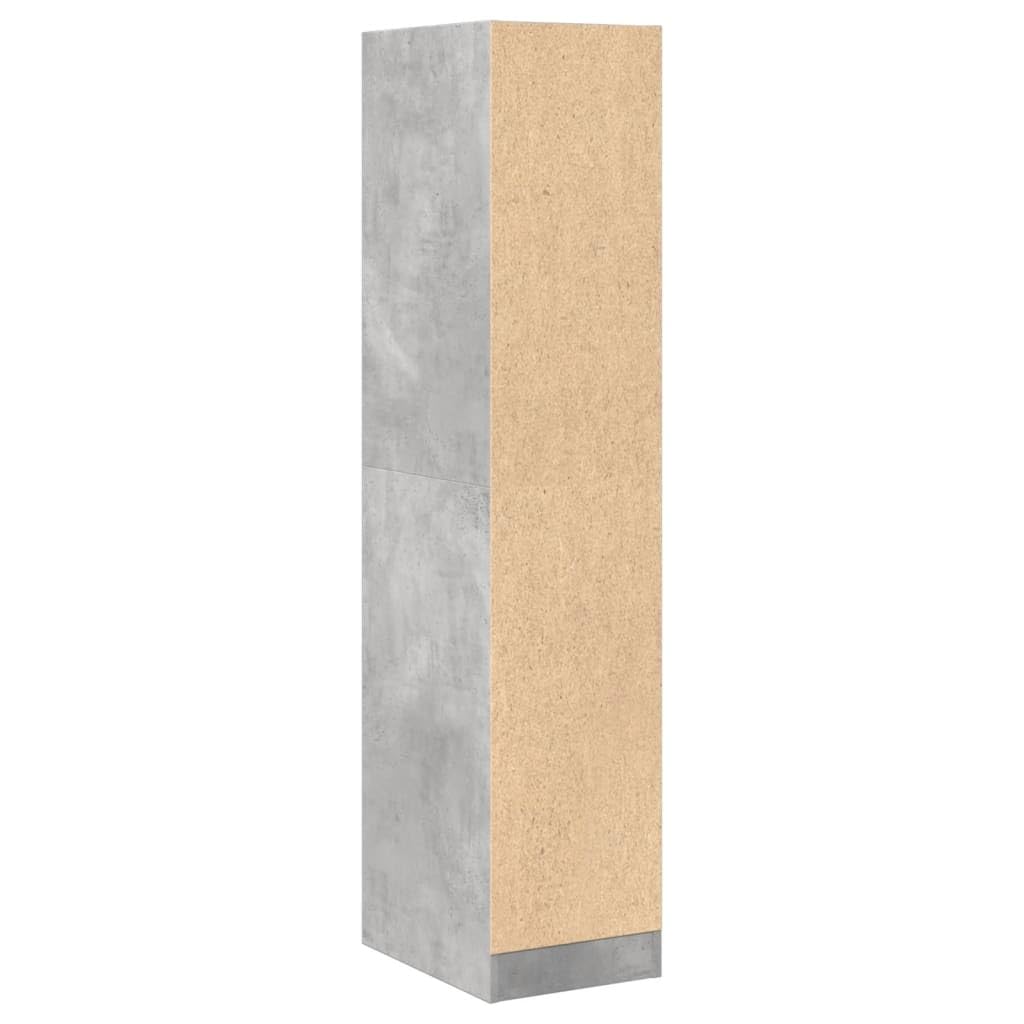 Armario farmacéutico gris hormigón de madera 30 x 41 x 144,5 cm con 4 cajones, espacio de almacenamiento para oficina, salón, pasillo, taller, armario versátil multiusos para orden y estante