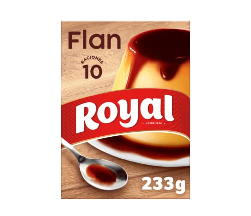 Royal Flan, Preparado en Polvo con Caramelo 10 Raciones, Pack 233 g