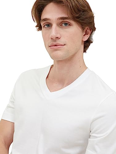 TOM TAILOR Herren Doppelpack T-Shirt mit V-Ausschnitt aus Baumwolle – Ansicht 3