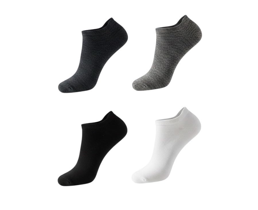 No Show Socks for Men & Women, 4 Pairs Low Cut Athletic Ankle Socks, Breathable Cotton Blend, Moisture Wicking Cushioned Sports Socks for Running, Walking, Gym & Everyday Wear-picture-50