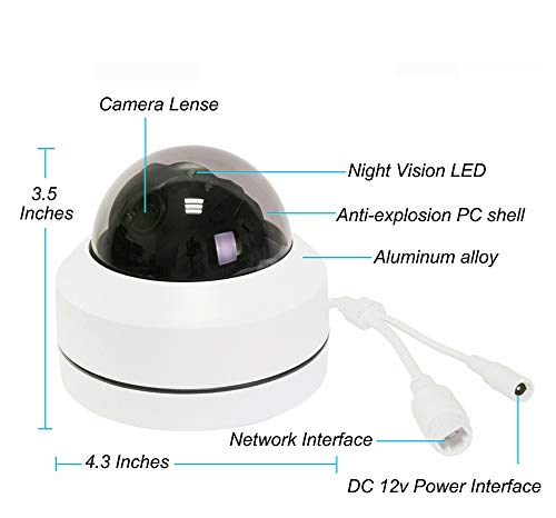 Alptop Outdoor 8Mp 4K Ptz Ip Poe Dome Ceiling Security Camera Pan Tilt 5Xoptical Zoom 100Ft Ir Night Vision Motion Detection Remote View Rtsp #TOP1