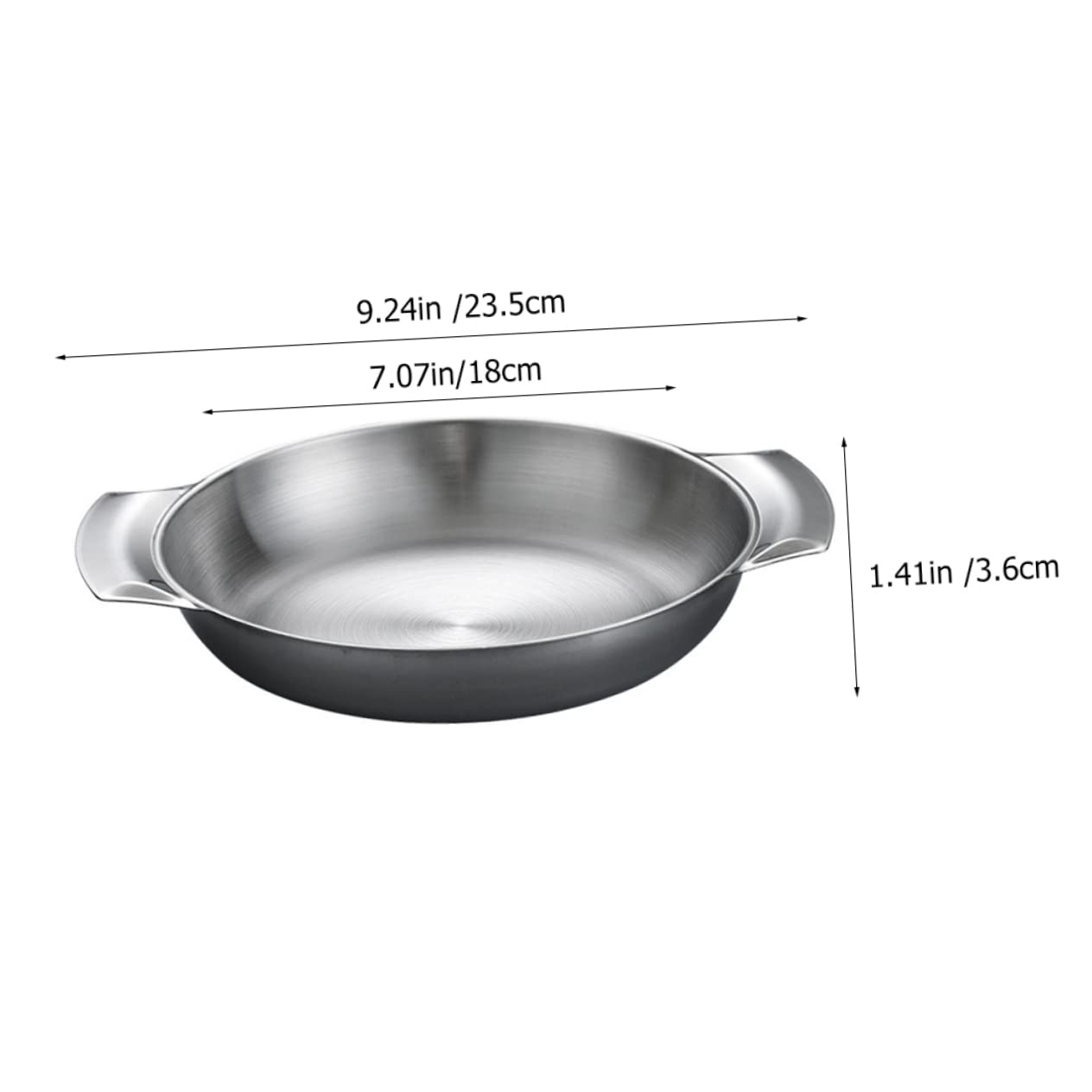Ciieeo Food Cooking Pot Reusable Paella Pan Seafood Pot Double Handle Easy to Carry and Use