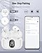 Wireless Earbuds, Bluetooth 5.4 Headphones Bass Stereo, Ear Buds with Noise Cancelling Mic, IP7 Waterproof in Ear Earphones, 36H LED Display Bluetooth Earbuds for Laptop Pad Phones Sports, White
